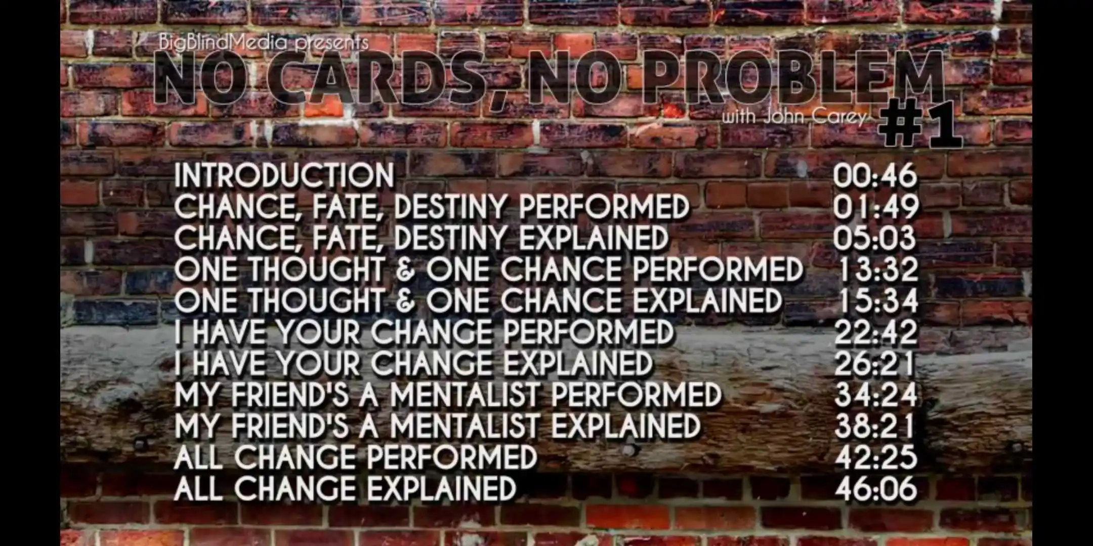 

2020 No Cards, No Problem by John Carey 1 - Magic Tricks