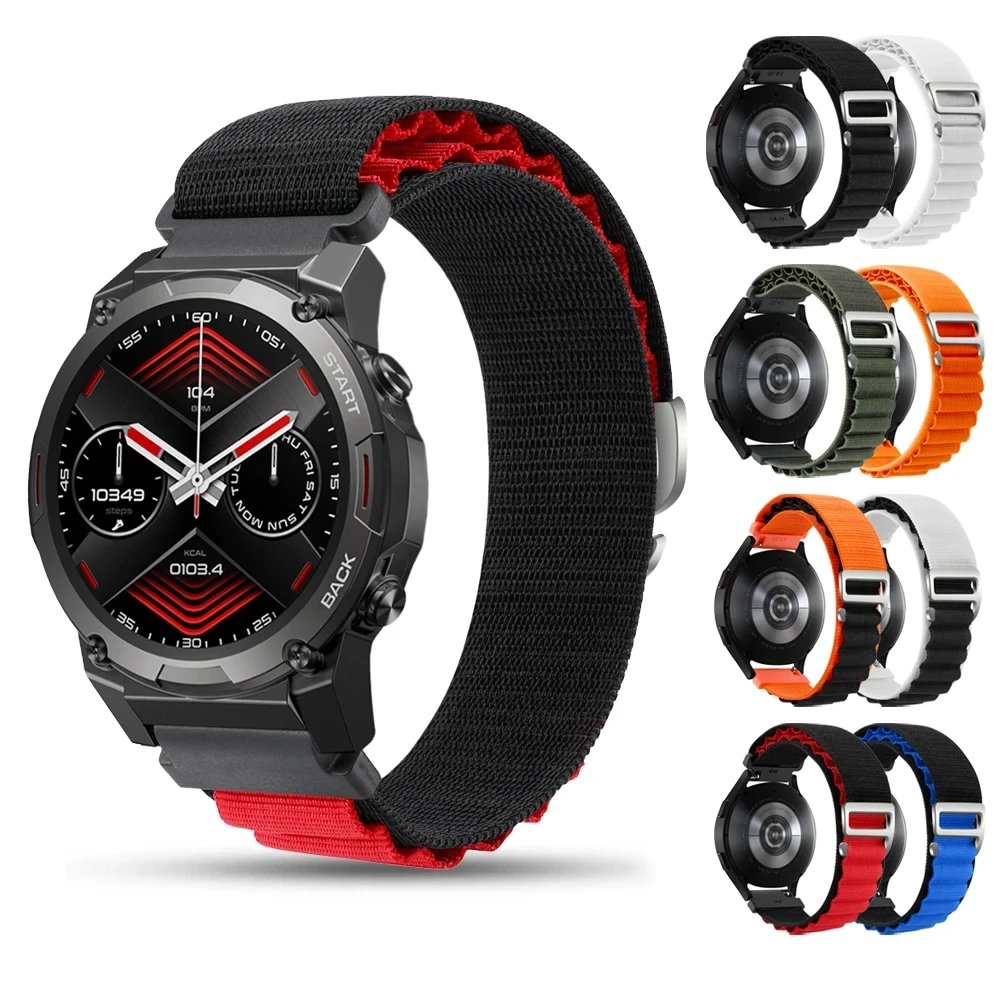 Фото Ремешок нейлоновый для Zeblaze Vibe 7 Pro, браслет для часов Zeblaze Stratos 2 3 Btalk 2 Lite Ares 3 Pro, 22 мм №1