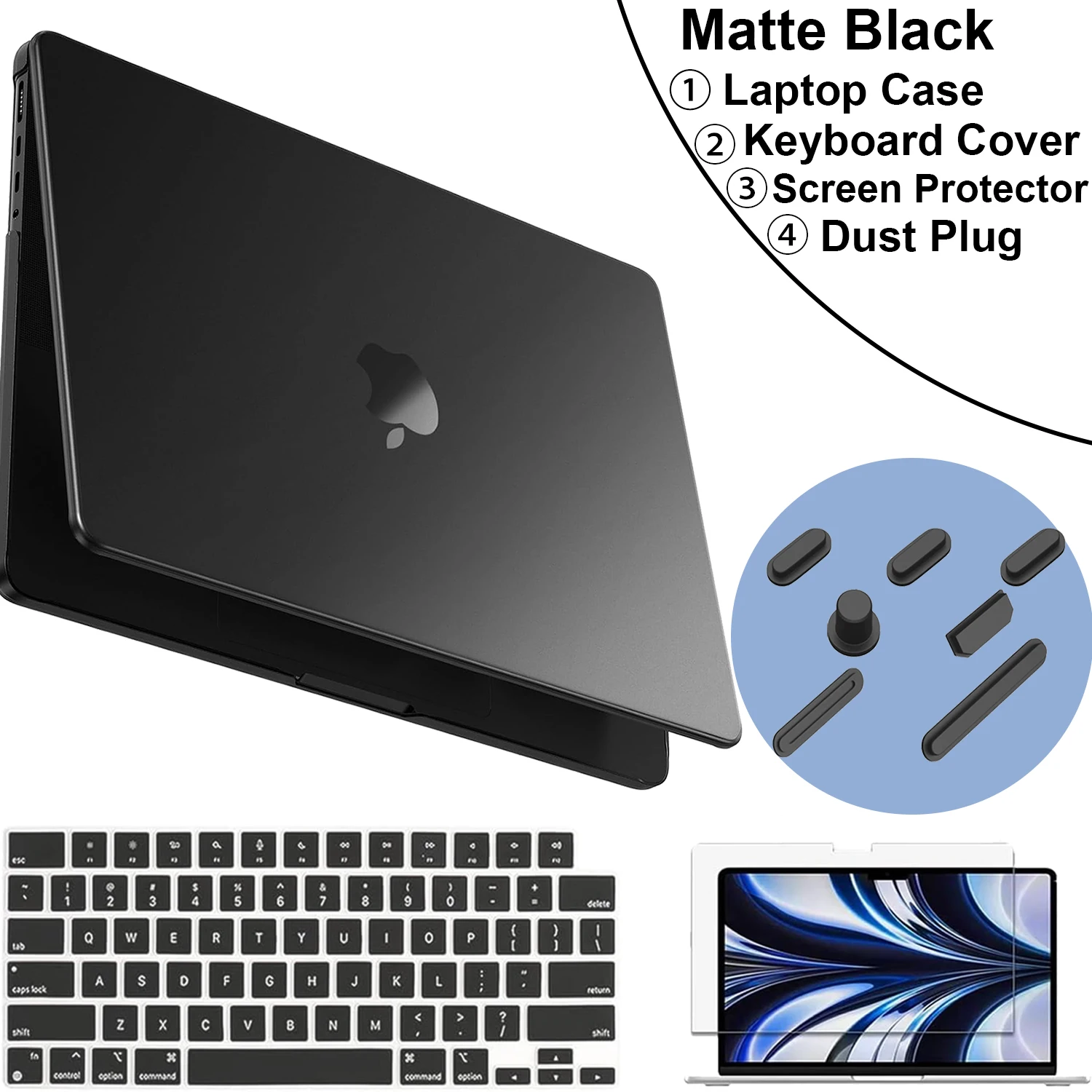Sleek Matte Laptop Case for 13.6-inch MacBook Air – Premium Protection Cover