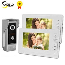 

7'' Color Wired Video Door Phone Video Intercom System for Home Indoor Monitor 700TVL Outdoor Camera IR Night Vision Intercom