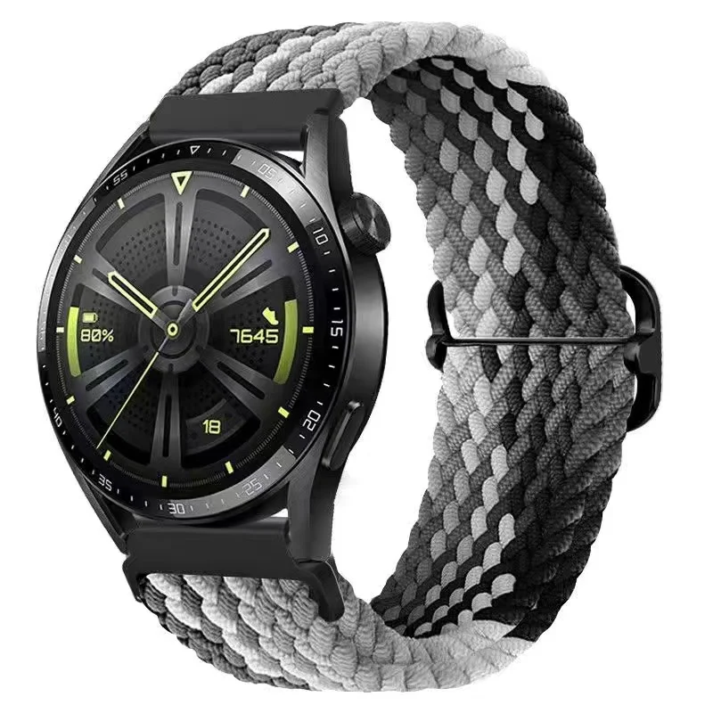 Braided Loop Breathable Sport Wristband Bracelet, 20mm/22mm Band