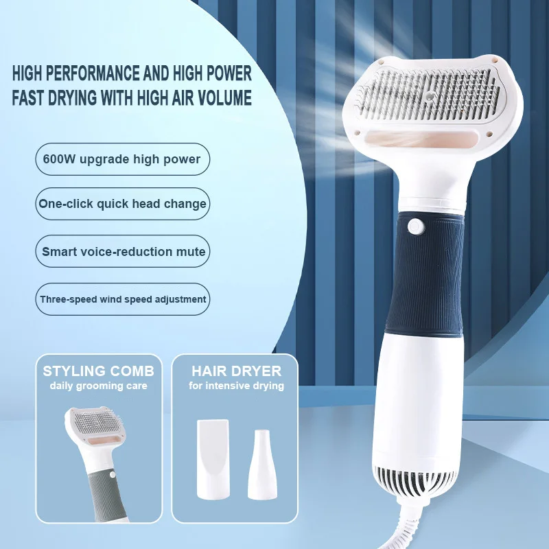 3 in1 Pet Dog Body Dryer Quiet Dog Hair Dryers Comb Brush Grooming Kitten Cat Hair Comb Puppy Fur Blower Low Noise Temprature