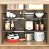 Expandable Kitchen Under Sink Shelf Flexible Layered Rack Cabinet Organizer Sundries Telescopic Holder Spice Rack Pot Storage 1