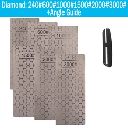 Diamond Stone Knife Sharpener for Kitchen - Premium Sharpening and Grinding Tool (SET 10-6PCS KC)