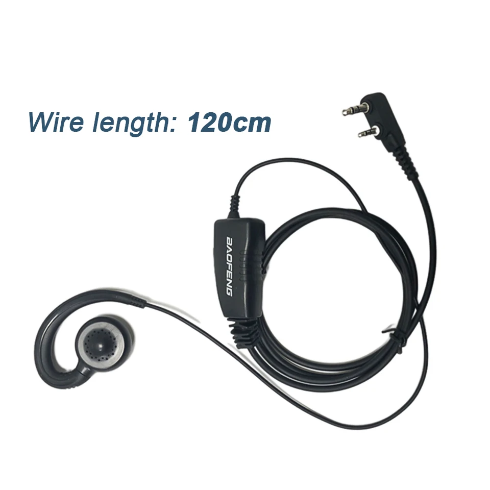 XQF 2 Pin Air Tube Earphone With PTT For Kenwood Walkie Talkie Baofeng UV-5R Ear