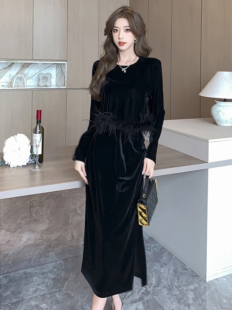 ladies black dress tops