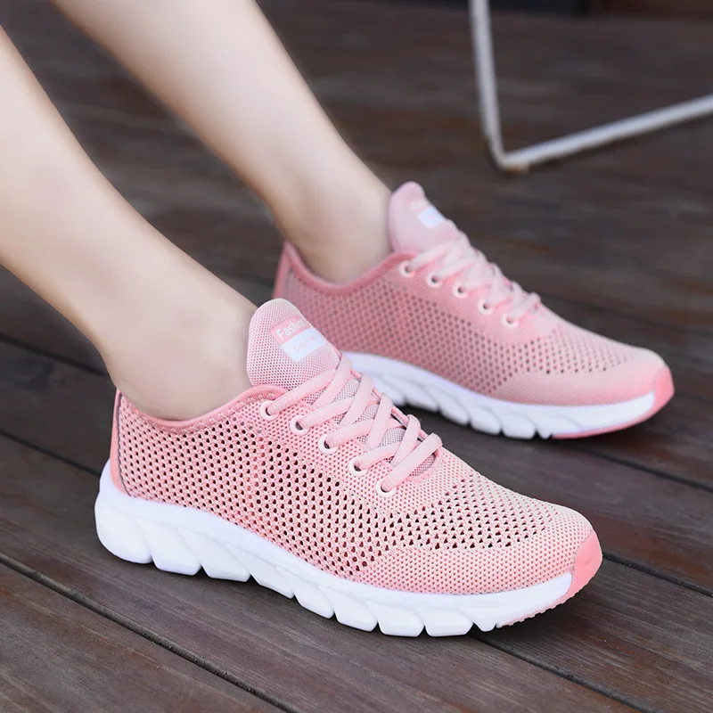Women's Tennis Sneakers 2023 Spring Autumn New Leopard Mesh Breathable Sport Shoes Ladies Walking Running Flats Chaussure Femme
