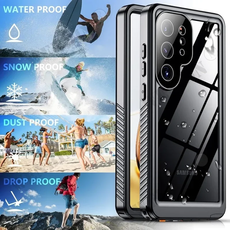 IP68 Waterproof Case For Samsung S25 S24 Ultra Plus A16 A35 A55 5G Metal Aluminum Swimming Phone Luxury Cover phone waterproof case phone case phone protector cover
