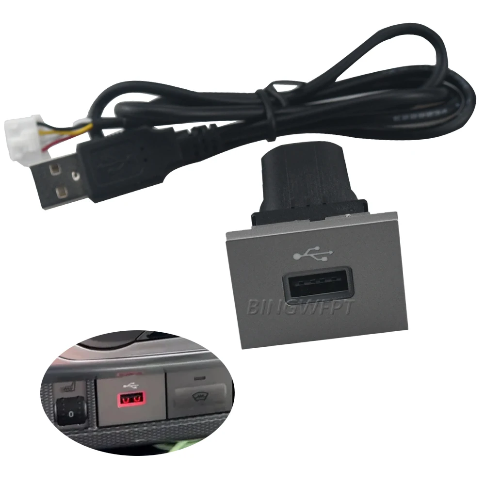 For Ford Focus 2 Mk2 2009-2011 Car Black/Silver USB Input Adapter Audio Radio u-