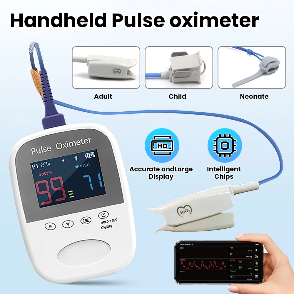 Portable Veterinary Pulse Oximeter Vet Handheld Monitor Pet SpO2 Pulse Monitor f