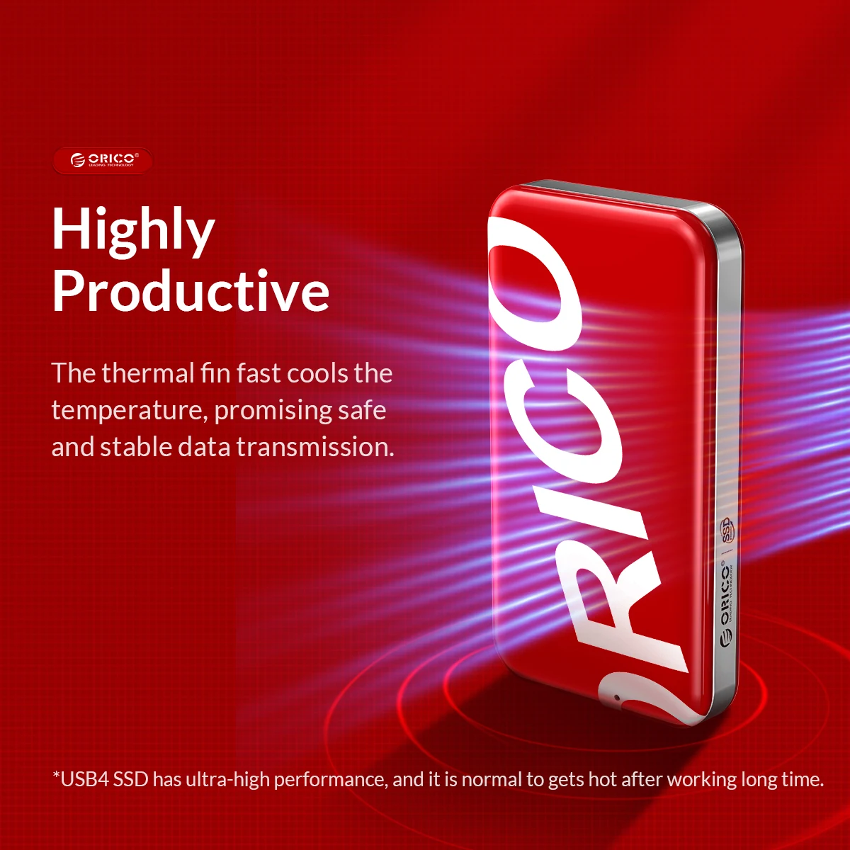 External Hard Drive Solid Flash Drive ORICO External Solid State Drive 1TB USB 3.2 Gen2 Type- C GEN2 Portable SSD 940MB/S PSSD for Laptop Business Work Outdoor
