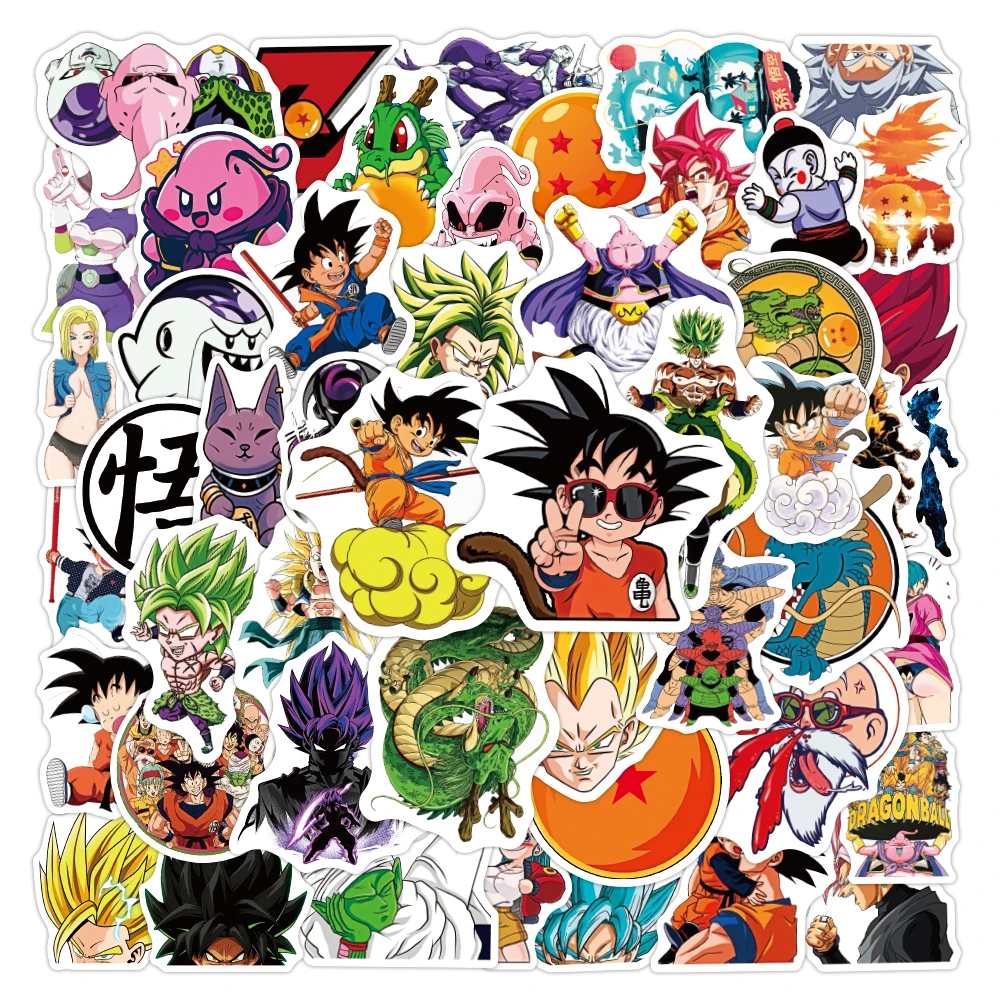 10/30/50/100pcs Cool Son Goku Dragon Ball Stickers Anime DIY