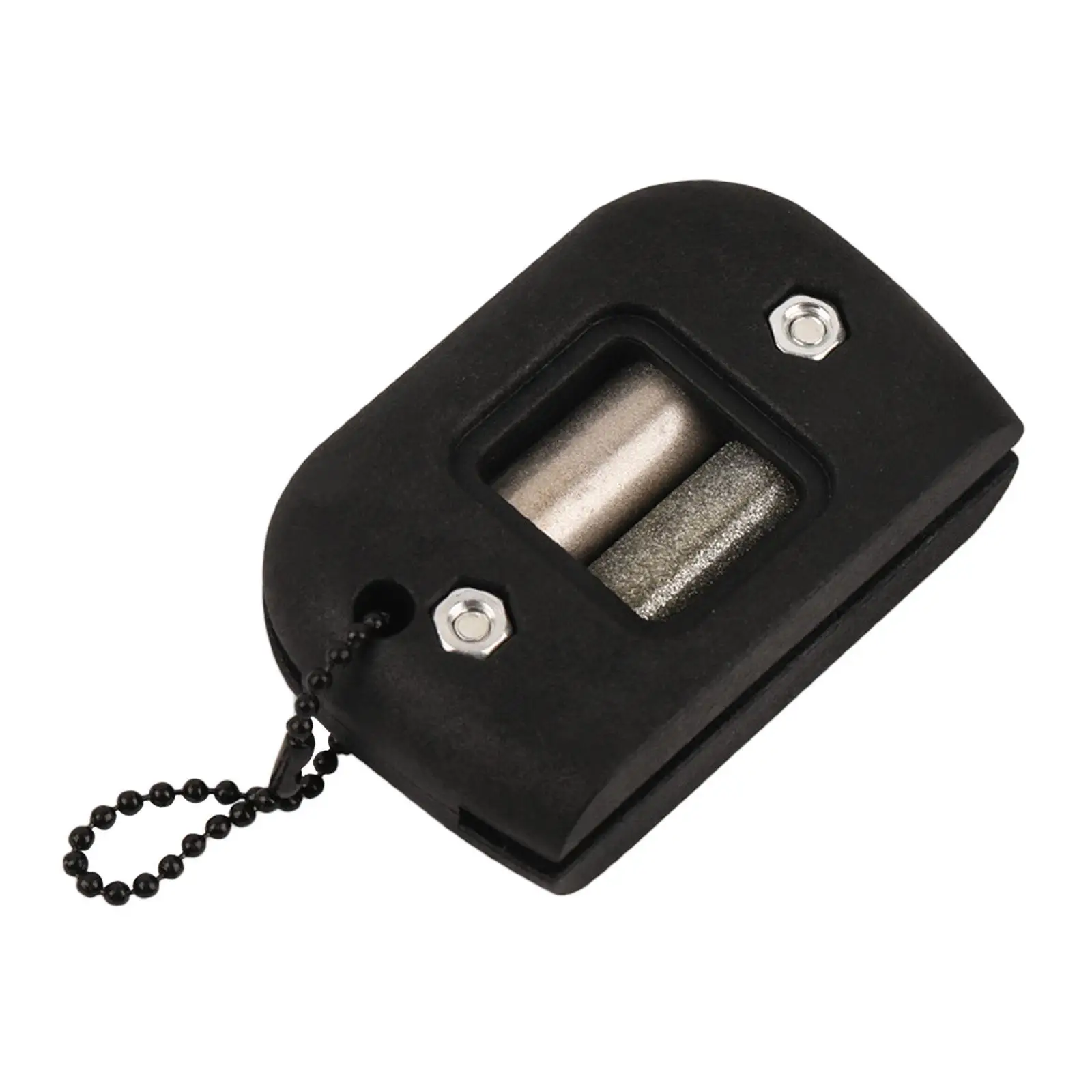 Ice Skate Sharpener Ice Skating Edge Blade Sharpener Professional Double Rods Manual Grindstone for Ice Hockey Skates (Black)