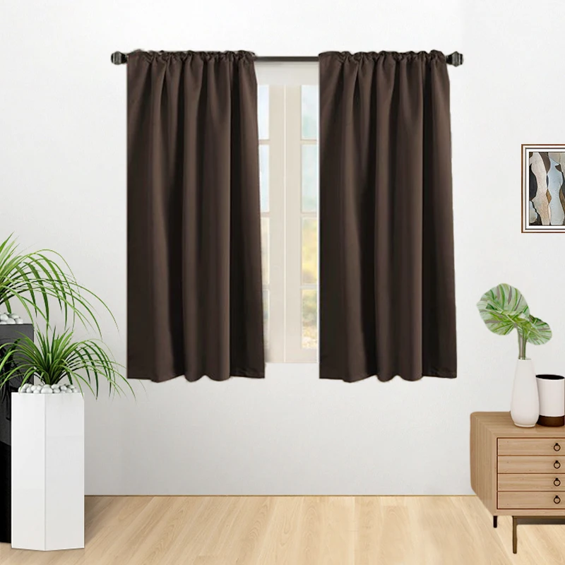 Set di 2 tende oscuranti Tenda in velluto coprente Nastro arricciato Passante per asta, Tenda termica