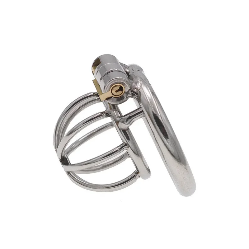 Chastity Device Metal Cock Cage Penis Ring Lock Restraint Bondage Belt Bird Cage Urethral Catheter Sounds Fetish Sex Toy For Men