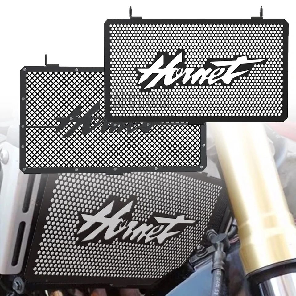 Rejilla Protectora Para Radiador De Moto Hornet 900 (2002-2007) - Metal Negro, Evita Daños Por Piedras, Mejora La Apariencia
