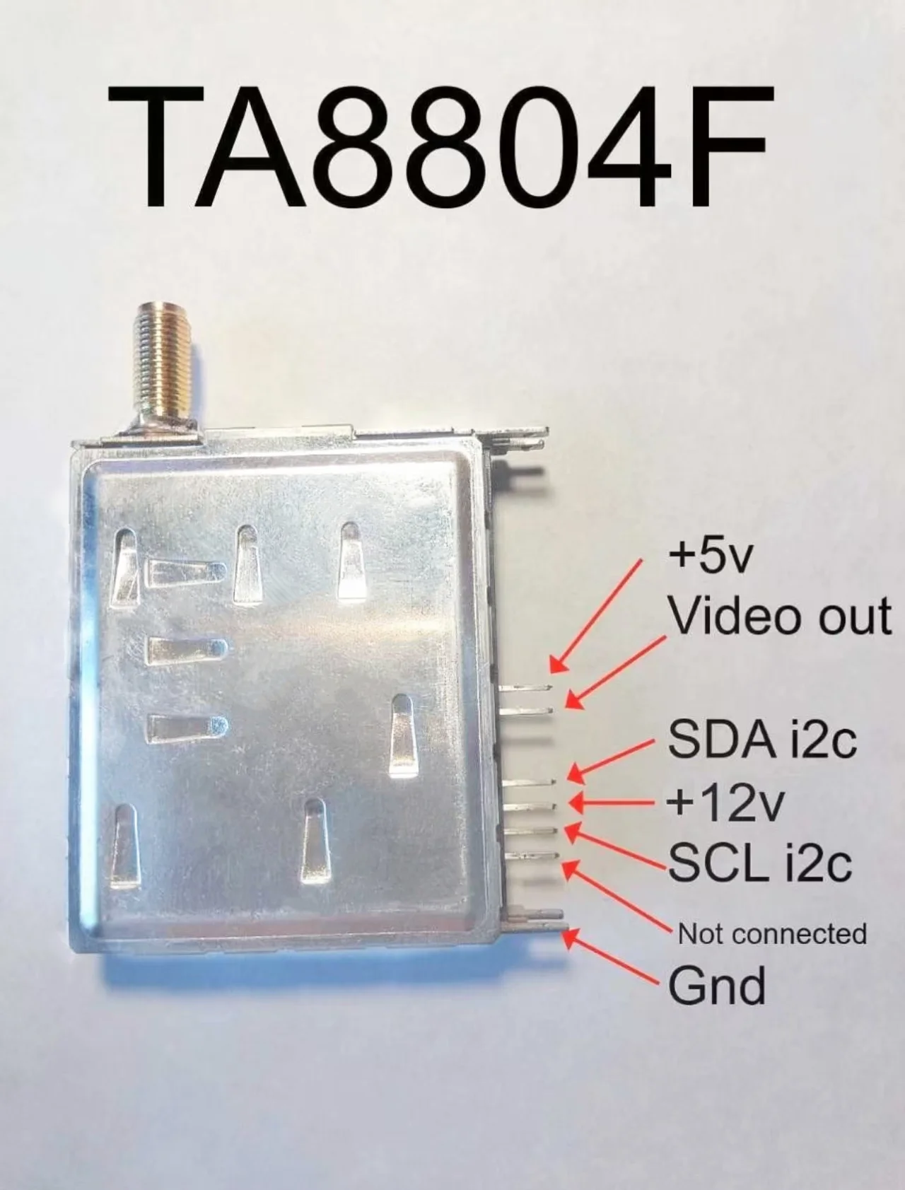1pcs 1.2G high-frequency head lock frequency tuner TA8804F+TA1322FN analogue high-frequency head 1.2G receiver high frequency tuner