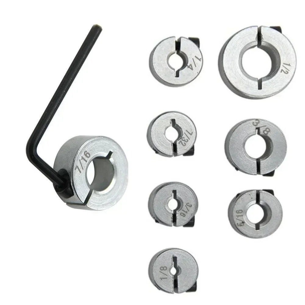 Aluminum Stop Collar Set For Drill Bits - 8 Sizes (1/2" To 1/8") With Holder For Depth Control - View #6