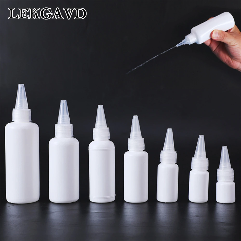 5/10/20/30/50/60/100ml Empty Pe Plastic Glue Bottles With Screwon Lids