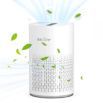 Sejoy Air Purifier H13 True HEPA Filter for Home Allergies and Pets Hair, Smokers in Bedroom with RGB Night Light