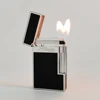 Memorialize Brass Cigarette Gas L2 Lighter Dual Flame Bright Sound Cool Smoking Accessories Men Anniversary Gifts Double Fire 5