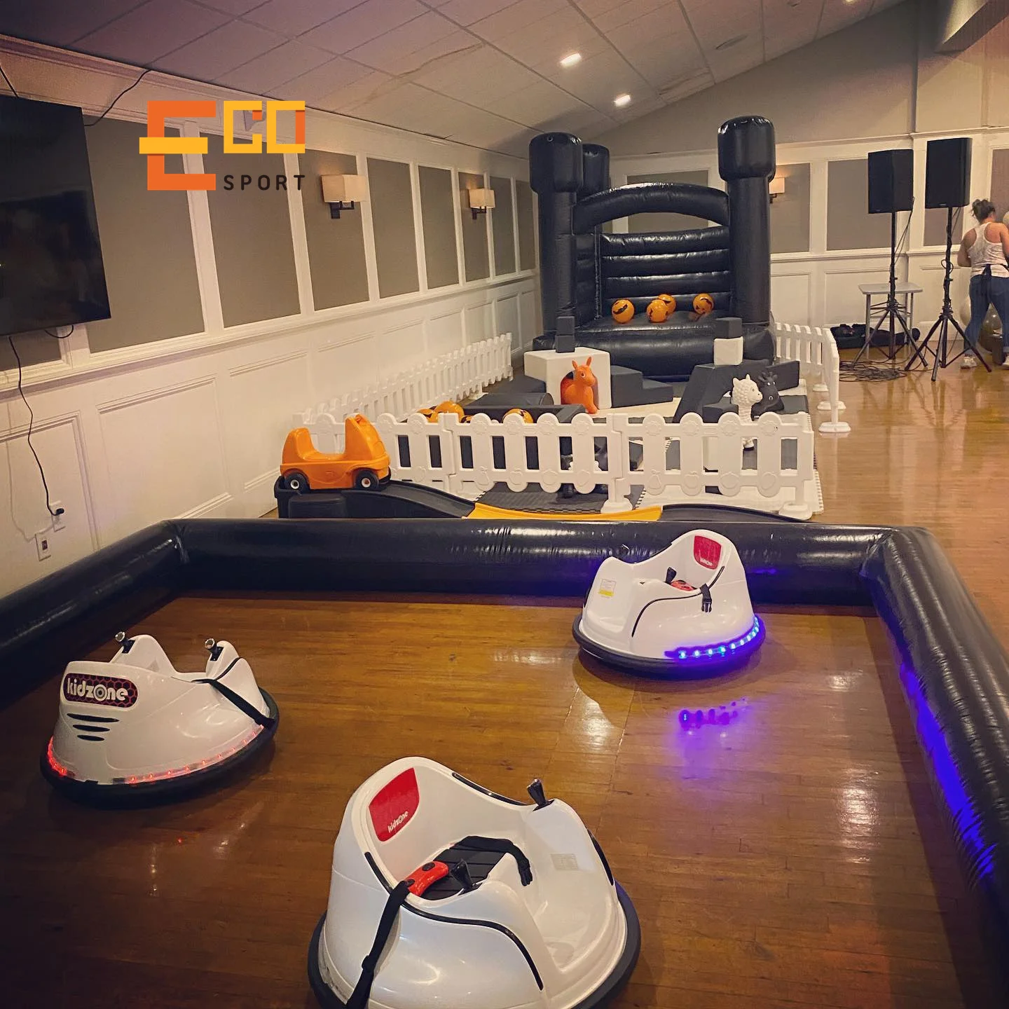 10/13/16ft Kids Inflatable Bumper Car Race Track Sport Game Air Racing Inflatable Go Kart Track Outdoor Amusement 6