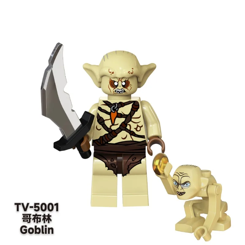 Ten-yearconstructionofthe king's ring for children,toy orcs,dwarf elves,knight Lohan,action figures,military wars,bricks, gifts. 6