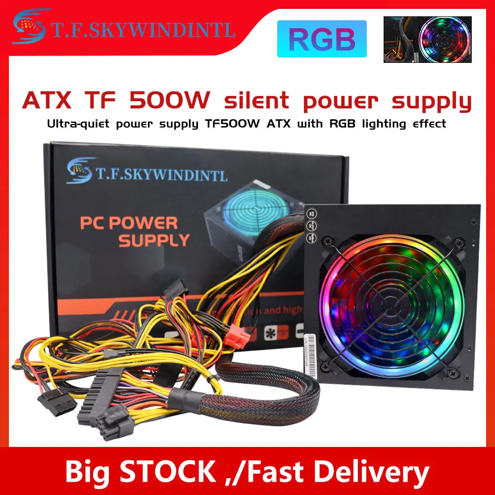 ATX Alimentation PC 600 W Watt Gamer 20/24 P4+4 P6+2 Pcie 3x SATA 2x Ide  14cm