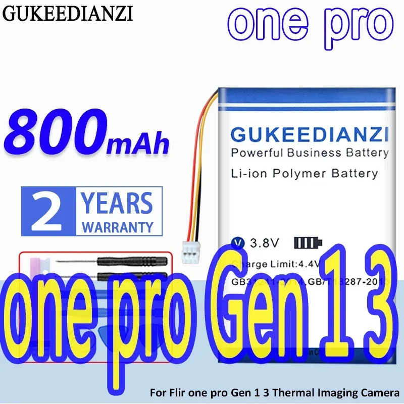 Gukeedianzi Batteria Ad Alta Capacità Onepro 800Mah Per Flir One Pro Gen 1 3 Termocamera Bateria