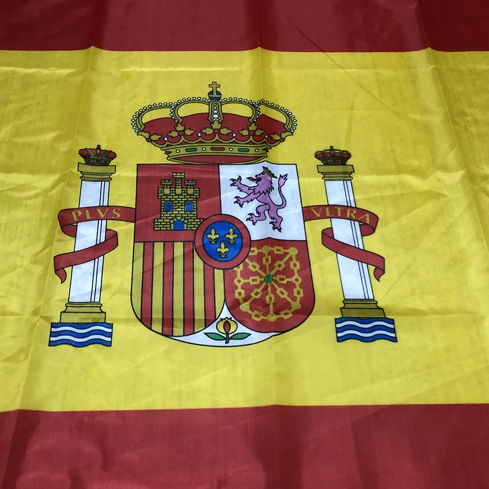 ZXZ FLAG Spain National flag 90x150cm Polyester No Fade ESP ES Espana Spanish Flag hanging Banner for Celebration big flags