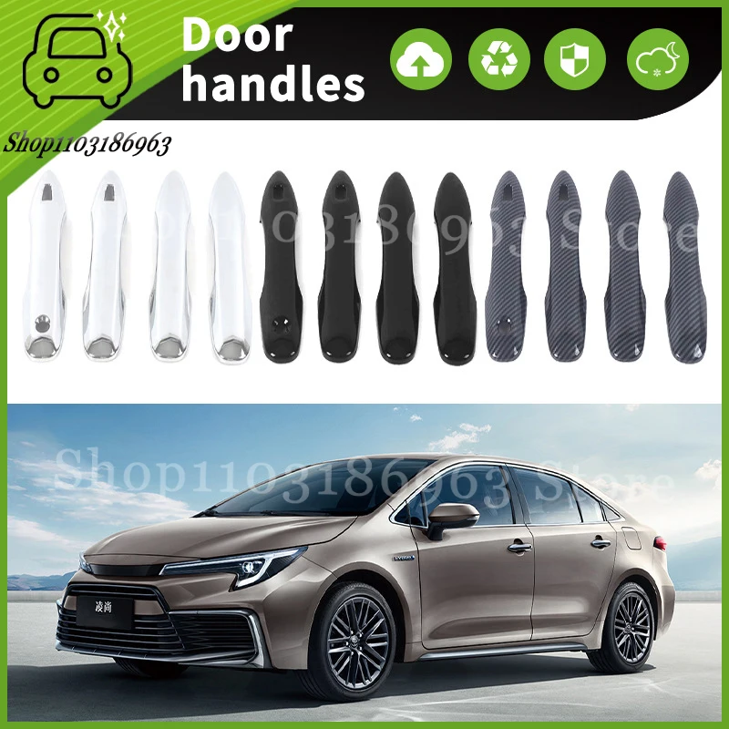 

For Toyota paptor 2021-2024 Gloss Black Chrome Car Door Handle Cover Trim Styling Accessories Car Stickers Auto Accessories