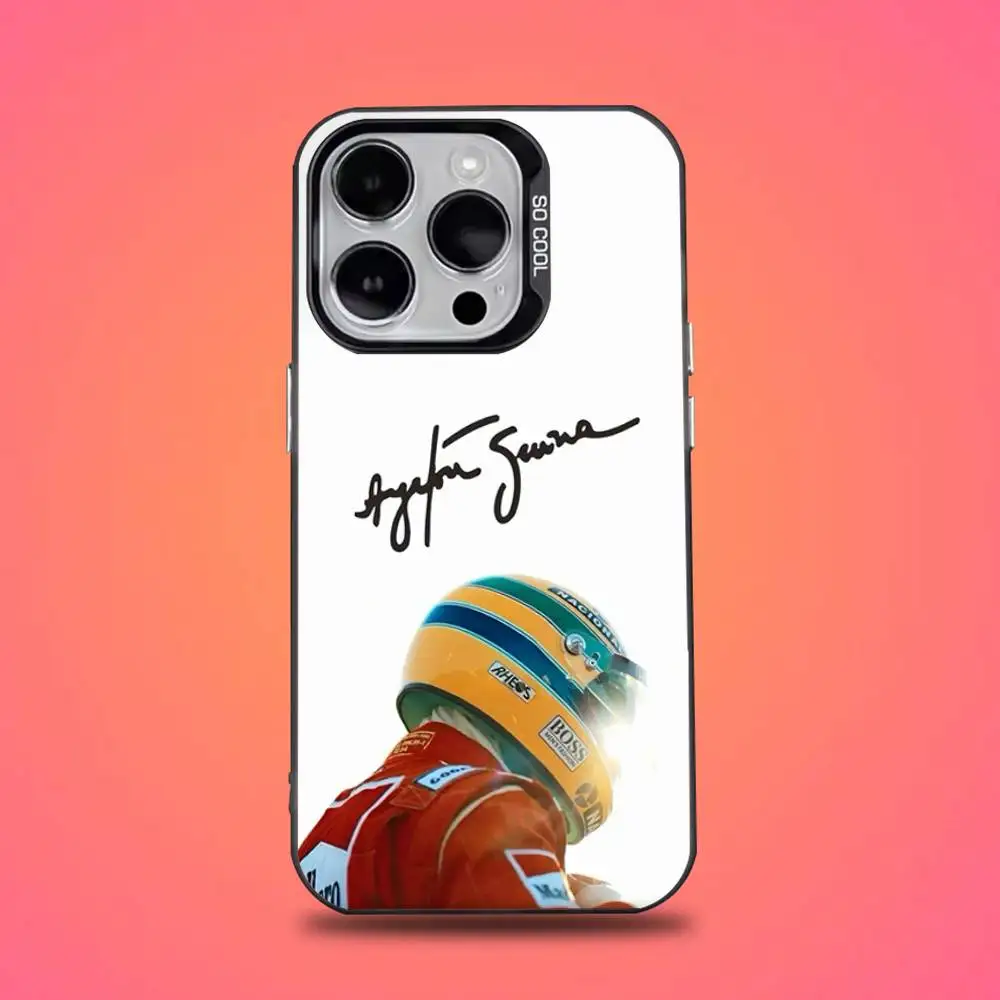 Racing Legend Ayrton Senna Black Matte Anti-Fall Phone Case