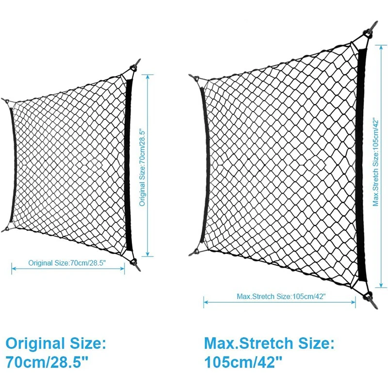 Car Storage Net Nylon Rear Cargo Net Trunk Organizer for Audi A1 A2 A3 A4 A5 A6 A7 A8 Q2 Q3 Q5 Q7 S3 S4 S5 S6 S7 S8 TT TTS