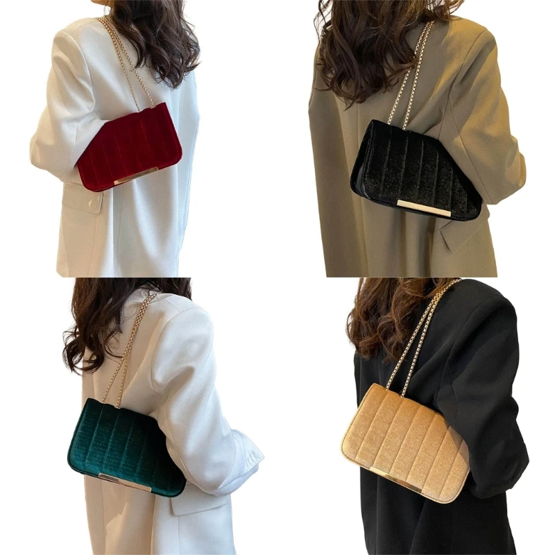 

Women Casual Shoulder Bag Chain Strap Crossbody Messengers Bag Small Square Bag 066F
