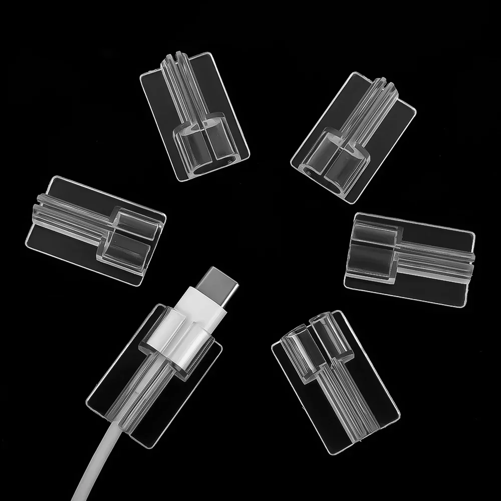 10/5pcs Soft Silicone Fast Charging Cable Winder Clear Case Clip for Apple iPhone Data Cord Protector Sleeve