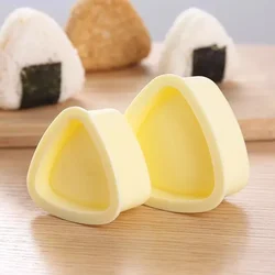 DIY Triangular Sushi Maker Mold - Japanese Home Kitchen Bento Accessories (Yellow-S)