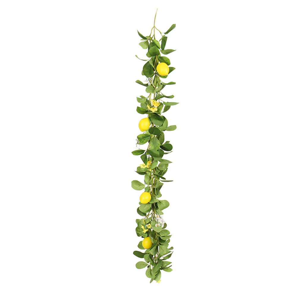 

Artificial Lemon Garland Spring Summer Fruit Garland Greenery Vine Table Runner Farmhouse Style Wedding Table Decor for Front