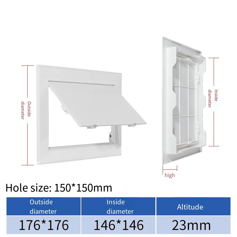 Access panel 1pc access panel white ABS inspection port wall ceiling decorative hatch cover universal plastic push-type inspection port parts