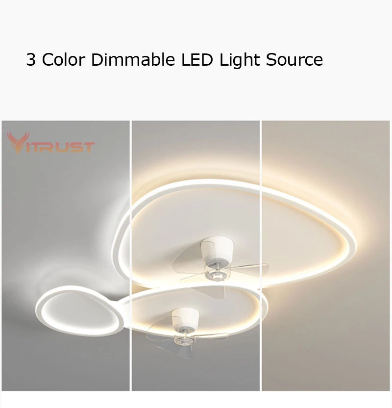 Modern Minimal Ceiling Fan Lamp Ultra thin Creative Integrated Fan Lights Suitable for Summer and Winter 220V Only