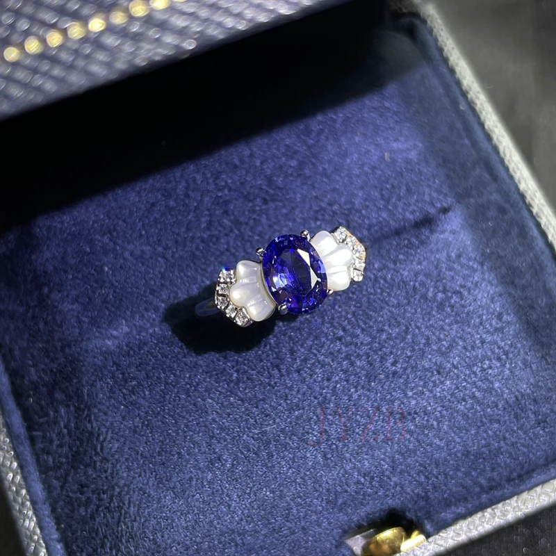 

Fine jewelry new natural Tanzanite ring 925 sterling silver delicate living niche design