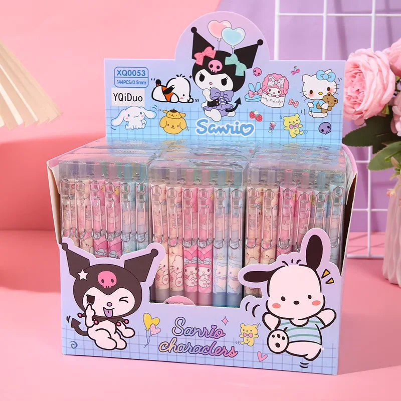 Sanurgente-Stylos gel à base d'eau, Kuromi, Hello Kitty, Melody, Cute Boxed souhaits, Signature Pen for Office, Staacquersing Wholesale, 12PCs