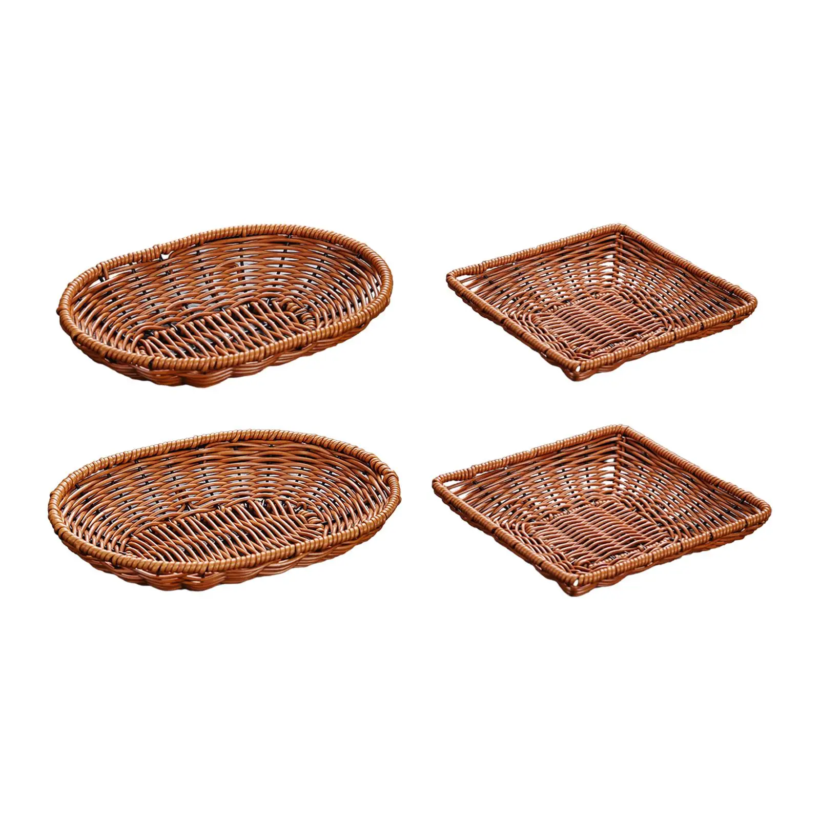 

Food Storage Tray Kitchen Decor Decorative Basket Bread Basket Fruit Tray for Desktop Outdoor Holiday Living Room Picnic