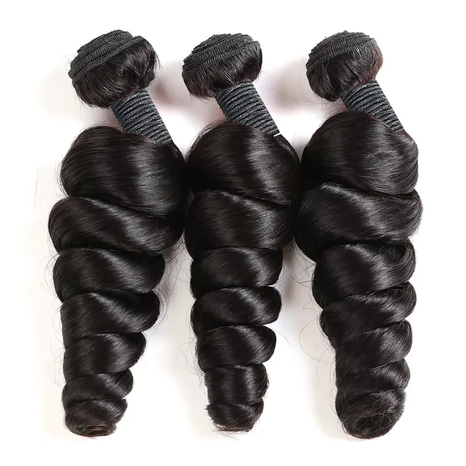 Brazilian Loose Wave 28 30 30 inches Human Hair Bundles Hair Weave Bundles Remy Extensions 1 3 4 10A Virgin Tissage