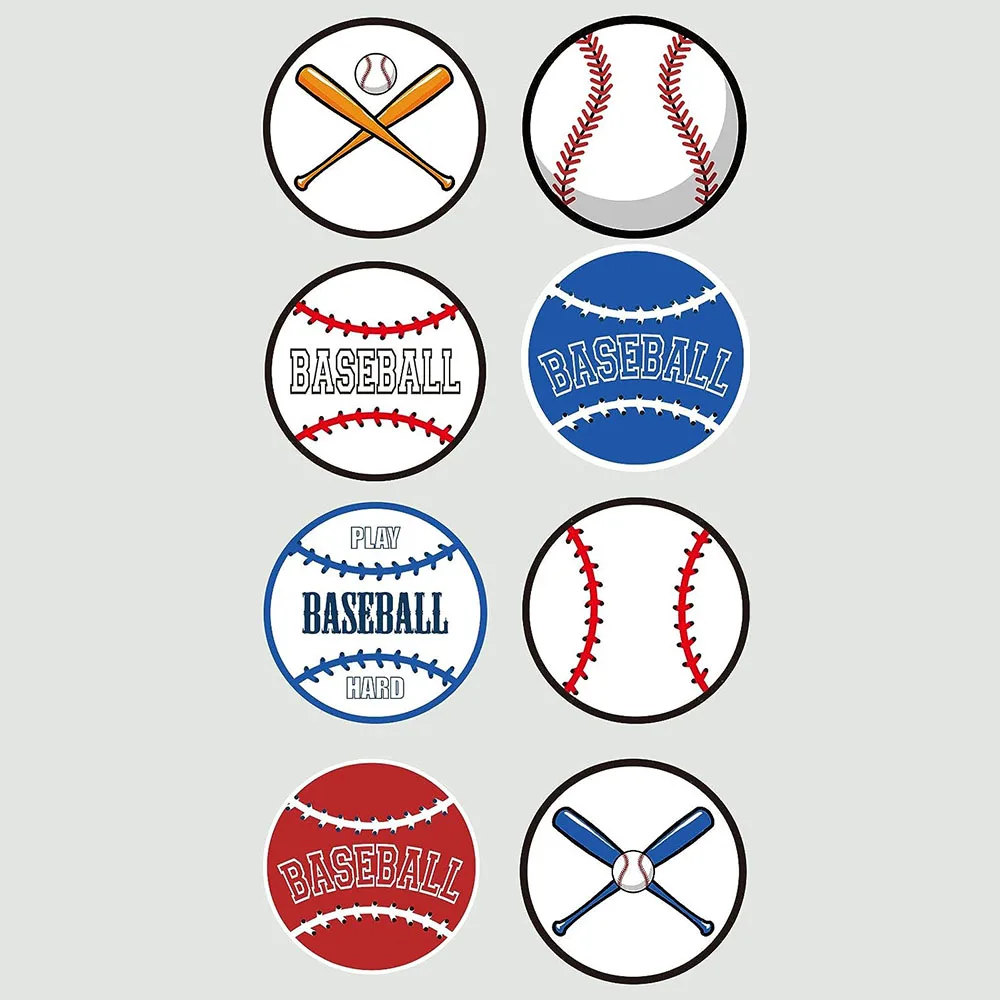 

Baseball sports Party Supplies Decoration Gift Jar Container Lettering DIY stickers Label decals