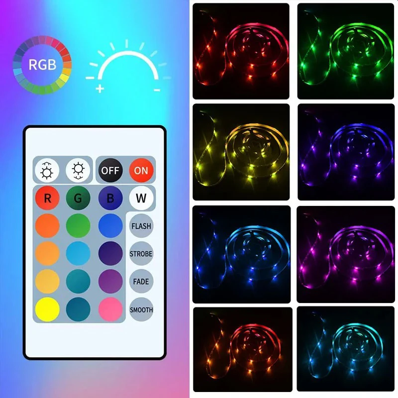 รูปสินค้า เทปไฟ LED ยืดหยุ่น RGB พร้อมรีโมท