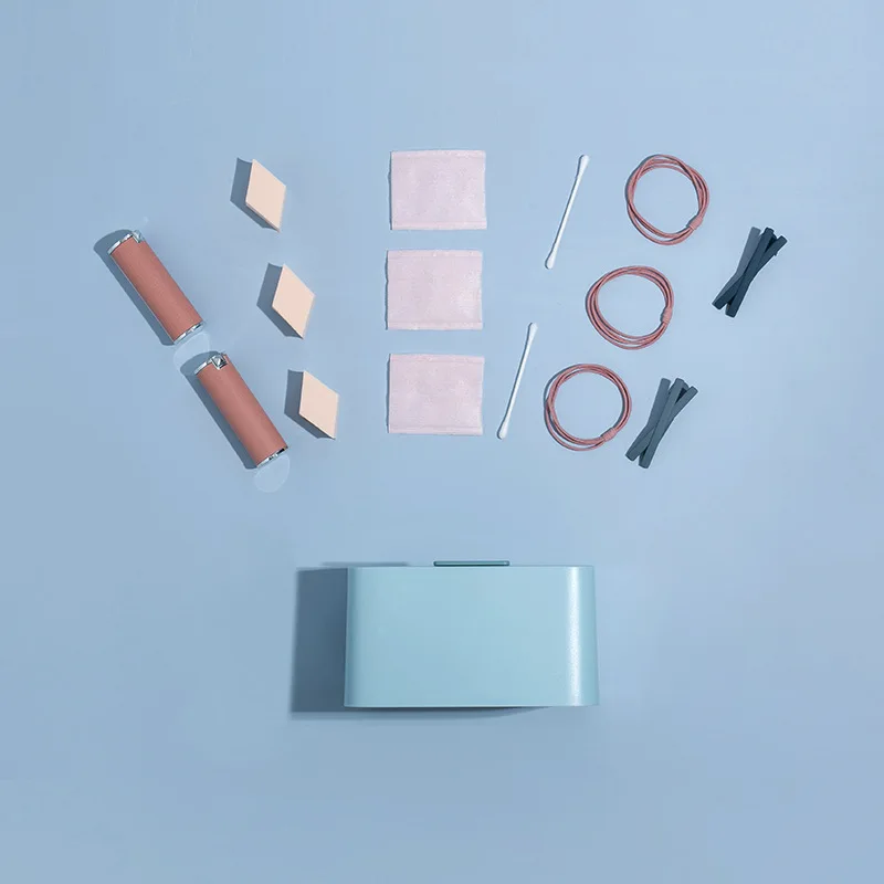 Transparent Covered Makeup Cotton Swab Lipstick Storage Box Nordic Style Double-layered Simple Desktop Storage Box 2