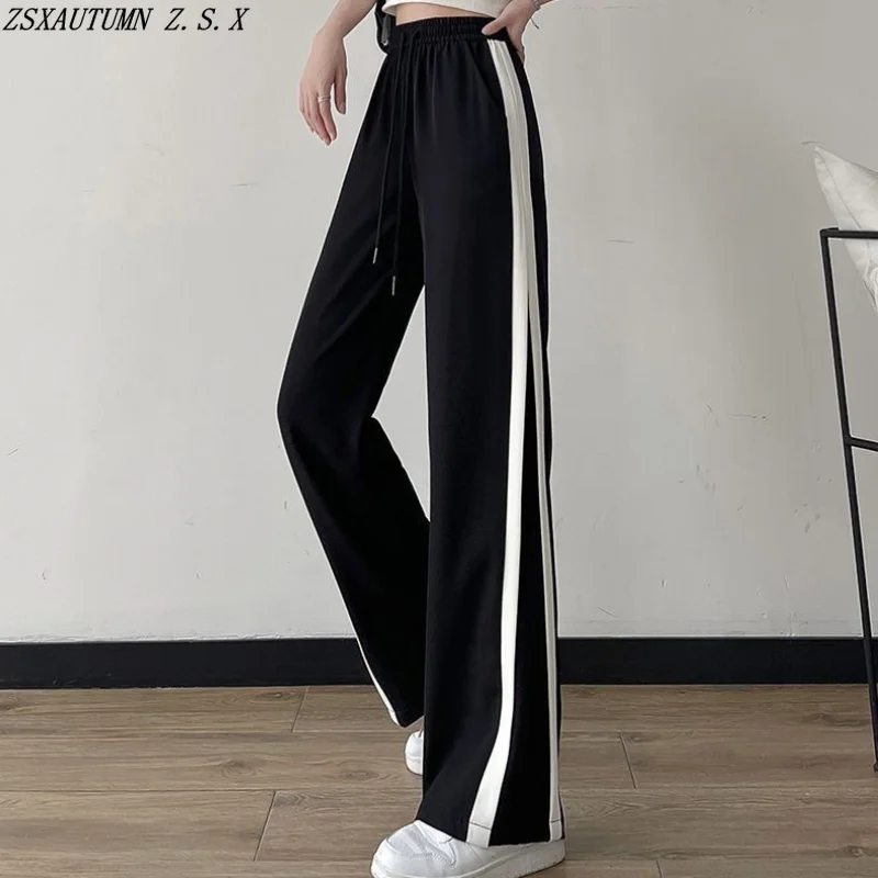 

Women Sweatpants New Spring Summer Leg Wide Baggy Pantalon Femme Classic Casual Pantalon Female High Waist Fashion Wild Trousers