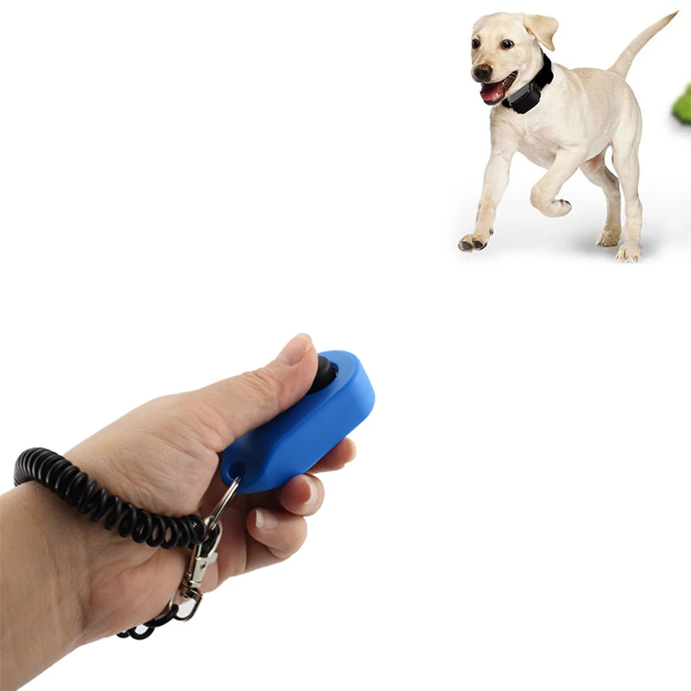1pc Pet Click Vocal Interactive Rattle Obedience Trainer Cat Dog Training Clicker Sound Key Chain Toy