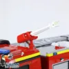 6x6 1/14 Scale RC Fire Truck Metal Chassis RTR Remote Control Fire Fighting Vehicles 2-speed Car Model with Sound Light Set Toys 6