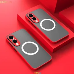 Matte Magnetic Translucent Phone Case - Galaxy A34 (Red)